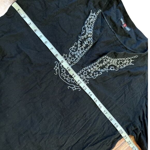 Boho Embroidered Peasant Blouse size Large - Picture 3 of 5